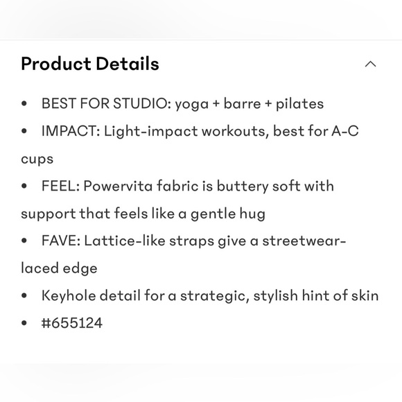 NWT-Athleta Black Solace Keyhole Bra, Large A-C - Picture 6 of 8